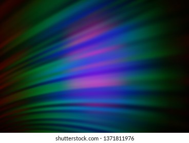 Dark Multicolor, Rainbow vector background with bent lines. A completely new color illustration in marble style. The elegant pattern for brand book.