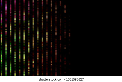 Dark Multicolor, Rainbow vector background with straight lines. Lines on blurred abstract background with gradient. Pattern for business booklets, leaflets.