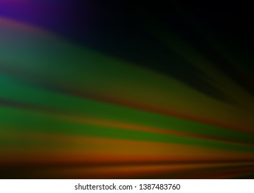 Dark Multicolor, Rainbow vector background with straight lines. Decorative shining illustration with lines on abstract template. Backdrop for TV commercials.