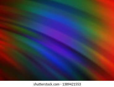 Dark Multicolor, Rainbow vector background with bubble shapes. Brand new colored illustration in marble style with gradient. Textured wave pattern for backgrounds.