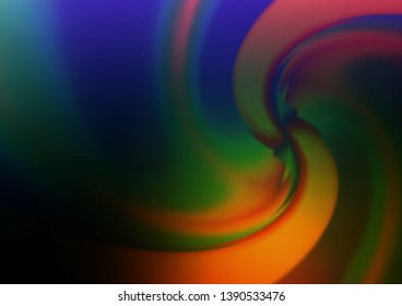 Dark Multicolor, Rainbow vector background with abstract lines. Geometric illustration in marble style with gradient.  Textured wave pattern for backgrounds.