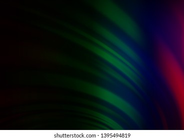 Dark Multicolor, Rainbow vector background with curved circles. A vague circumflex abstract illustration with gradient. The template for cell phone backgrounds.