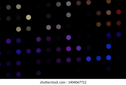 Dark Multicolor, Rainbow vector background with bubbles. Modern abstract illustration with colorful water drops. Pattern for ads, leaflets.