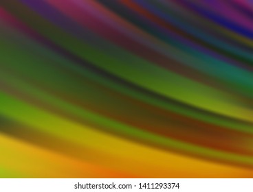 Dark Multicolor, Rainbow vector background with straight lines. Blurred decorative design in simple style with lines. Smart design for your business advert.