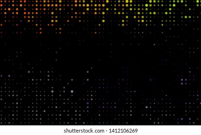 Dark Multicolor, Rainbow vector background with bubbles. Modern abstract illustration with colorful water drops. Pattern for beautiful websites.