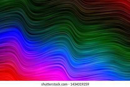 Dark Multicolor, Rainbow vector background with lava shapes. A completely new color illustration in marble style. New composition for your brand book.