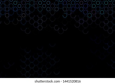 Dark Multicolor, Rainbow vector background with bubbles. Blurred bubbles on abstract background with colorful gradient. Pattern for beautiful websites.