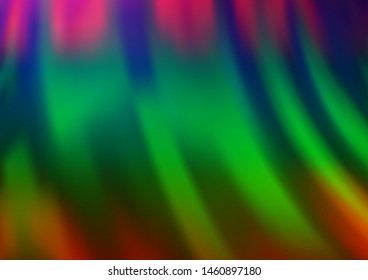 Dark Multicolor, Rainbow vector background with bubble shapes. Shining illustration, which consist of blurred lines, circles. A completely new marble design for your business.