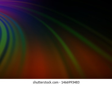 Dark Multicolor, Rainbow vector background with bubble shapes. Glitter abstract illustration with wry lines. The template for cell phone backgrounds.