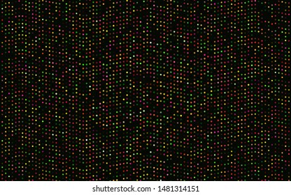 Dark Multicolor, Rainbow vector background with bubbles. Abstract illustration with colored bubbles in nature style. Pattern of water, rain drops.