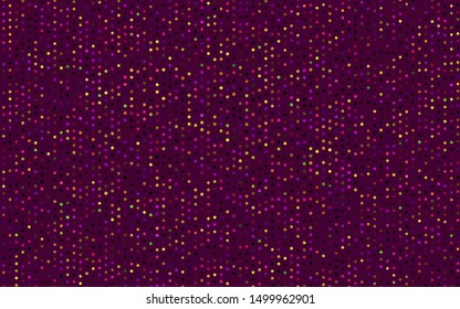 Dark Multicolor, Rainbow vector background with bubbles. Illustration with set of shining colorful abstract circles. Design for business adverts.