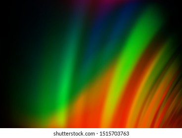 Dark Multicolor, Rainbow vector background with bubble shapes. An elegant bright illustration with gradient. Pattern for your business design.