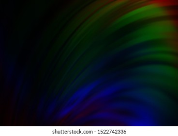 Dark Multicolor, Rainbow vector background with bent ribbons. A completely new color illustration in marble style. A new texture for your  ad, booklets, leaflets.