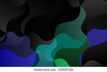 Dark Multicolor, Rainbow vector background with wave shapes. Colorful abstract illustration with gradient lines. New composition for your brand book.