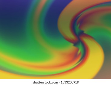 Dark Multicolor, Rainbow vector background with bent lines. Creative illustration in halftone marble style with gradient. The best blurred design for your business.