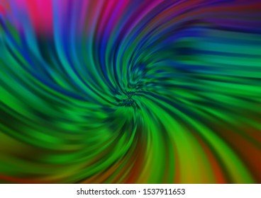 Dark Multicolor, Rainbow vector background with abstract lines. Shining illustration, which consist of blurred lines, circles. Marble design for your web site.