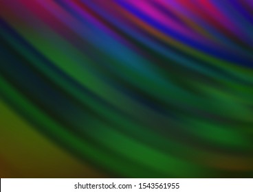 Dark Multicolor, Rainbow vector background with lava shapes. Colorful abstract illustration with gradient lines. New composition for your brand book.