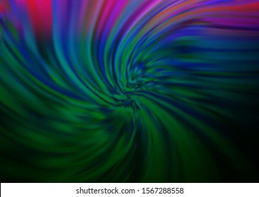 Dark Multicolor, Rainbow vector background with abstract lines. Shining crooked illustration in marble style. Marble design for your web site.