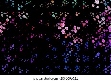 Dark Multicolor, Rainbow vector background with liquid shapes. A vague circumflex abstract illustration with gradient. Marble style for your business design.