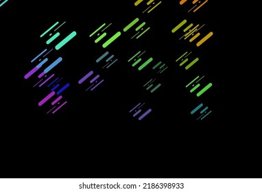 Dark Multicolor, Rainbow vector background with straight lines. Modern geometrical abstract illustration with staves. Pattern for business booklets, leaflets.