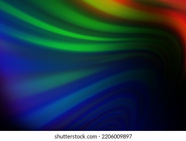Dark Multicolor, Rainbow vector background with bubble shapes. A vague circumflex abstract illustration with gradient. Textured wave pattern for backgrounds.
