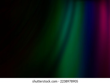 Dark Multicolor, Rainbow vector background with bent lines. Geometric illustration in marble style with gradient.  The template for cell phone backgrounds.