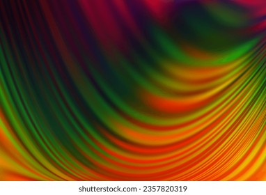 Dark Multicolor, Rainbow vector background with abstract lines. A completely new color illustration in marble style. Marble design for your web site.