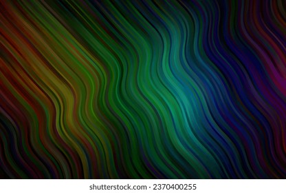 Dark Multicolor, Rainbow vector background with abstract lines. Brand new colored illustration in marble style with gradient. A completely new marble design for your business.