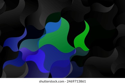 Dark Multicolor, Rainbow vector background with lava shapes. Brand new colored illustration in marble style with gradient. Brand new design for your ads, poster, banner.