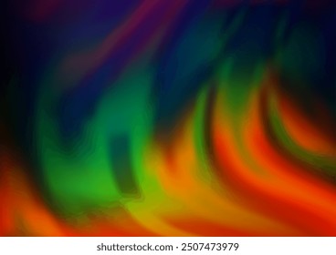 Dark Multicolor, Rainbow vector background with curved circles. Creative geometric illustration in marble style with gradient. The best blurred design for your business.