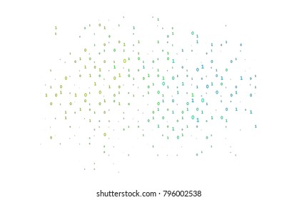 Dark Multicolor, Rainbow vector background with signs of numerals. Illustration with Numeral symbols on abstract template. Smart design for your business advert of university.