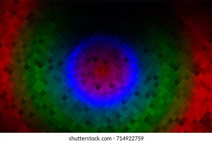 Dark Multicolor, Rainbow vector bandy template. Curved geometric sample with gradient.  Brand-new design for your business.