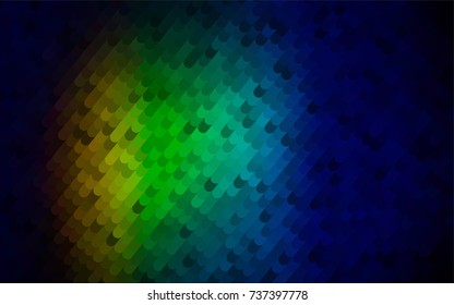 Dark Multicolor, Rainbow vector bandy pattern. Glitter abstract illustration with wry lines. The polygonal design can be used for your web site.
