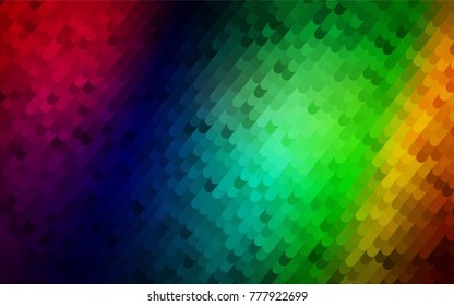 Dark Multicolor, Rainbow vector bandy background. Shining crooked illustration in a brand-new style. Brand-new style for your business design.