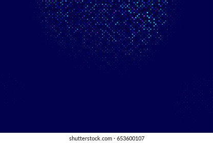 Dark Multicolor, Rainbow vector banner with circles, spheres. Abstract spots. Background of Art bubbles in halftone style with colored gradient.