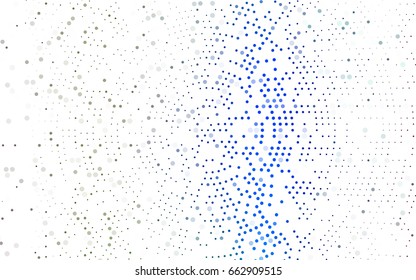 Dark Multicolor, Rainbow vector banner with circles, spheres. Abstract spots. Background of Art bubbles in halftone style with colored gradient.
