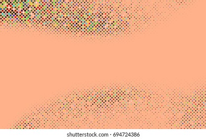 Dark Multicolor, Rainbow vector banner with circles, spheres. Abstract spots. Background of Art bubbles in halftone style with colored gradient.
