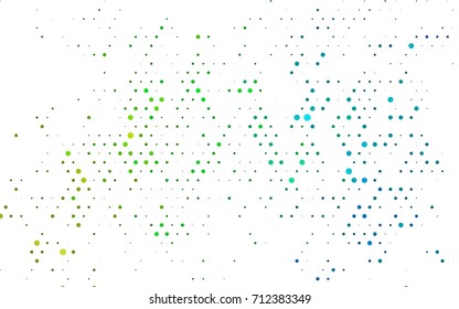Dark Multicolor, Rainbow vector banner with circles, spheres. Abstract spots. Background of Art bubbles in halftone style with colored gradient.