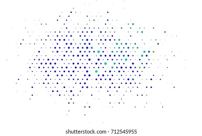 Dark Multicolor, Rainbow vector banner with circles, spheres. Abstract spots. Background of Art bubbles in halftone style with colored gradient.