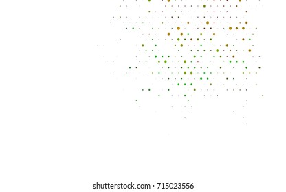 Dark Multicolor, Rainbow vector banner with circles, spheres. Abstract spots. Background of Art bubbles in halftone style with colored gradient.