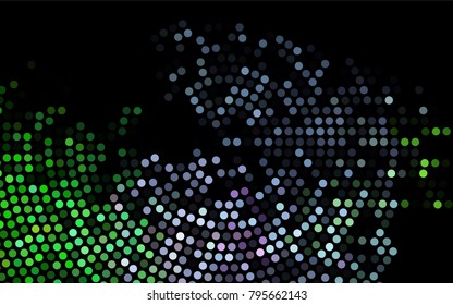 Dark Multicolor, Rainbow vector banner with circles, spheres. Abstract spots. Background of Art bubbles in halftone style with colored gradient. Dark Multicolor, Rainbow vector banner with circles, spheres. Abstract spots. Background of Art bubbles in halftone style with colored gradient.
