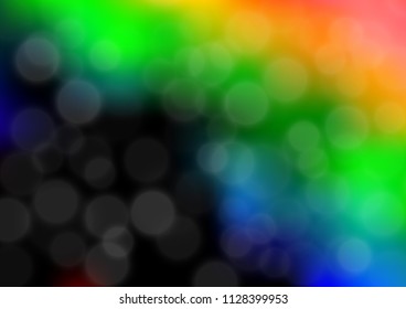Dark Multicolor, Rainbow vector blur pattern. Modern geometrical abstract illustration with gradient. Brand new design for your business.