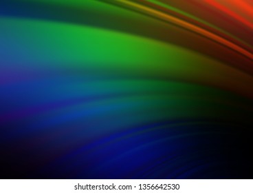 Dark Multicolor, Rainbow vector blur pattern. A vague abstract illustration with gradient. The best blurred design for your business.