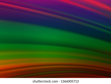 Dark Multicolor, Rainbow vector blur pattern. A vague abstract illustration with gradient. The background for your creative designs.