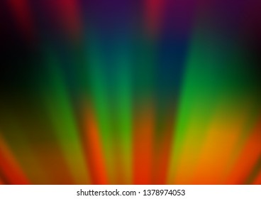 Dark Multicolor, Rainbow vector blur pattern. Colorful illustration in abstract style with gradient. A completely new template for your design.
