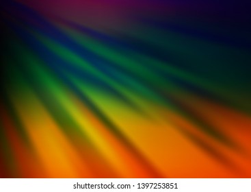 Dark Multicolor, Rainbow vector blur pattern. Colorful illustration in blurry style with gradient. The elegant pattern for brand book.