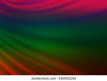 Dark Multicolor, Rainbow vector blur pattern. Colorful illustration in abstract style with gradient. Brand new style for your business design.