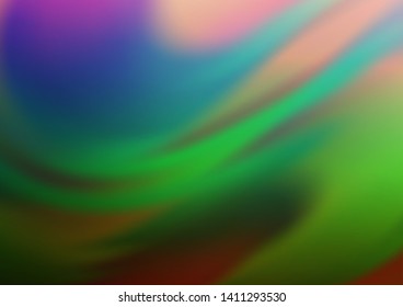 Dark Multicolor, Rainbow vector blur pattern. Colorful abstract illustration with gradient. The best blurred design for your business.