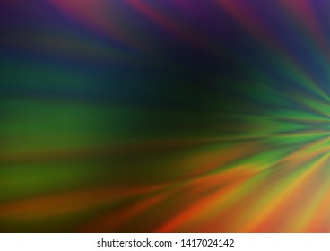 Dark Multicolor, Rainbow vector blur pattern. Modern geometrical abstract illustration with gradient. The best blurred design for your business.