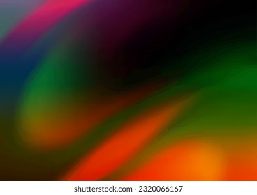 Dark Multicolor, Rainbow vector blur pattern. Modern geometrical abstract illustration with gradient. The blurred design can be used for your web site.